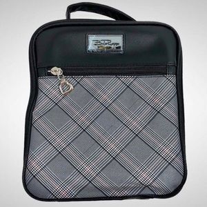 Bella Russo Insulated Lunch Bag Box Tote Cooler Handle Zippers Black Gray!